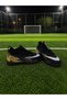 Children's Turf Football Shoes Black-Gold High-Top Grass Field (Flat) - 2