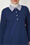 Shirt Garnished Sweatshirt Tunic 46471 - 3