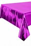 Purple Metallic Party Tablecloth 137X183 cm Birthday Celebration and Party Decoration Ornament - 3