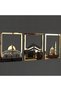 Elegant Wooden Acrylic Wall Art Decor, Masjid Al Aqsa, Kaaba & Masjid An-Nabawi- 3-Piece Gold Islamic Frames - 2