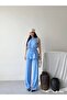 Halter Neck Belted Waist Palazzo Trousers Double Set for Women