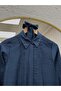Azende Front Pleated Sleeve End Double Buttoned Dress-Pa9882 Navy Blue - 3