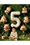 Mini Capybara Balloon Themed 5Th Birthday Balloon Set 7 Pieces - 2