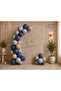 Nordic Dream Balloon Set 30 Pieces – Rustic Azure, Rustic Indigo, and Rustic Linen Birthday Balloon Decoration Concept + Balloon Chain Gift