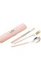 Travel Silverware Set with Case, Portable Lunch Utensils Set for Work, Reusable Travel Cutlery Set