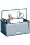 Utensil Holder, Silverware Organizer, Caddy, Cutlery Holder, Kitchen, Metal Mesh, 10"L x 7"W x 4.75"H, Turquoise - 4