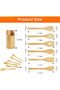 7-Piece Bamboo Utensil Set with Holder, Natural Wooden Spoons & Spatulas for Cooking, Non-Stick Kitchen Tools Set