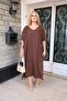 Plus Size Oversize Dress with Embroidery Detail on the Shoulders - 7