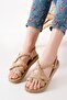 Quality Straw Detailed Summer Rope Sandals - 3