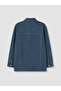 Lcw Everyday Blue Shirt Collar Oversize Women's Jean Jacket - 7