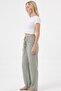 Women's Gray Linen Pocket Trousers - 2