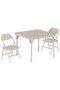 Children's Folding Table and Chairs 3 Pieces Children's Furniture Set - Sturdy Steel Frame, Portable for Games, Dining Room and Crafts in Tight Spaces