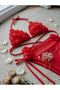 Women's High-Waisted Floral Bikini Set (Without Filling) - 2