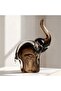 Elifet Glass Elephant Decor Figurine 15.5x12.5x23cm - Brown