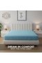 1-Piece Microfiber Fitted Sheet Striped, Color: Aqua, Size: Queen (150×200 cm) - 6
