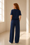 Women's Oversize T-Shirt Wide Leg Pants Relaxed Fit Casual Two-Piece Set - 4