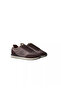 Men's Flat Comfortable Sole Lace-Up Ck Text Patterned Leather Burgundy Sneaker - 2