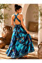 Imported Fabric Midi Dress with Tie and Foil Details, Sizes 34-38. - 3