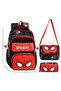 Leather Printed Primary School Backpack, Thermal Lunch Bag and Pen Holder, Triple Set