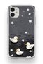iPhone 11 Compatible Transparent Phone Case with Ducklings Pattern