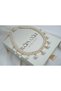 Kol584 Pearl Pendant Necklace with Waterway Stone Choker - 3
