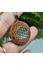 Flower of Life - Brown Star Stone - Unique Design Steel Chain Orgonite Necklace (1 Piece Made.) - Handmade Design Products - 5