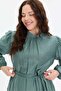 Long dress with belt detail and ruffles - 8