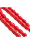 Laser Coral Rosary 33 Beads 9x6.5mm Red Oval Prayer Beads 20g Tasbih with Antimony Tassel - 4