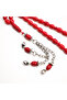 Laser Coral Rosary 33 Beads 9x6.5mm Red Oval Prayer Beads 20g Tasbih with Antimony Tassel - 2