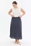 Comfortable Fit Women's Long Skirt with Elastic Waist - 2