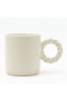 Ceramic Mug with Elegant Twisted Rope Handle | 300 ml | Beige,Cream - 5