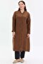 Hakim Collar Stripe Buttoned Long Shirt - 2