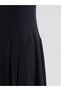 Zero Sleeve Crew Neck Long Women's Dress with Pleated Skirt - 7