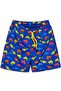 Boy's Patterned Swim Shorts Pool Swimsuit M00835 Cobalt Blue