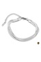 Vip, Italian Wicker Bracelet Steel, in a Wooden Box 42