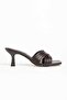 Palermo Women's Heeled Slippers with Cross Straps