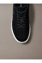 Men's Low-Top Comfortable Sole Suede Black Sneaker with Ck Logo - 4