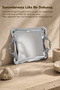 Silver Tray with Silver Handles - Stainless Steel Italian Handle Detail Coffee Tea Serving Tray - 4