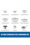 16 Piece Stainless Steel Cookware Set - 5 Ply Casseroles and Fry Pan - Durable Induction Compatible Pots and Pans with Lids for Everyday Cooking - 2