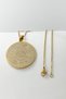 Gold Color Inshirah and Ayetel Kursi Written Double Sided 60 cm Accordion Chain Stainless Steel Necklace - 7