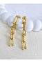 Gold Color U-Shaped Hanging 316 L Steel Earrings - 2