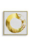Abstract Metallic Circle Islamic Wall Art | Framed Canvas Print with Gold Foil Embossed | Luxury Modern Decor for Living Room, Bedroom, Office & Gift - 2
