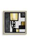 Black Gold Geometric Love Islamic Wall Art | Framed Canvas Print with Gold Foil Embossed | Luxury Modern Decor for Living Room, Bedroom, Office & Gift - 2