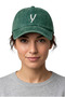 Dark Green Embroidered Washable Vintage Unisex Hat with Letter Y - 2
