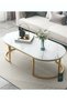 Modern Design Luxury Coffee Tables Living Room With Storage Round Marble Design Nightstands Wooden Mesas Bajas Home Furniture 100*50*45cm - 2