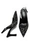 Women's High Heels Special Stone Embellished Open Back Pointed Toe Wedding Dress Shoes Evening Dress Shoes 7.5 cm - 4