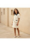 Collared Short Sleeves Blouse with Embellished Buttons