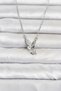 Silver Butterfly Women's Necklace 316 L Steel 45 cm