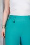 Plus Size Cotton Elastic High Waist Sandy Fabric Wide Leg Women's Trousers - 4