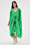 Women's Green Witch Hooded Bohemian Kaftan Size 38 - 44